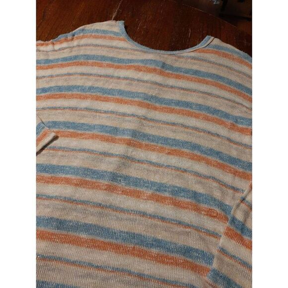 Small Sadie & Sage Long Sleeve Round Neck Semi Sheer Pullover Sweater Shirt Top - Picture 3 of 6